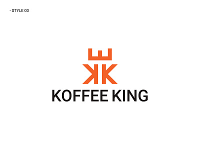 Koffee King logo design branding creative logo design flat logo logo design branding logodesign marufiam minimalist design minimalist logo design modern minimalist logo