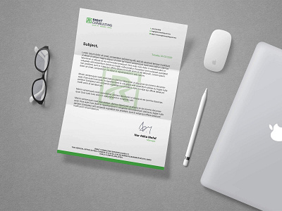 Right Consulting Brand Identity Design letterhead design modern minimalist logo