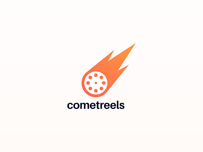 CometReels Logo Design branding cometlogo conceptlogo creative logo design flat logo illustration logo logo design branding marufiam minimalist logo design modern minimalist logo reelslogo
