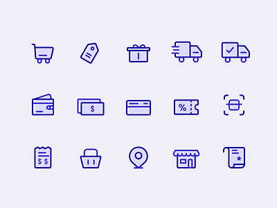 Ecommerce Icons design icons iconset minimalism ui