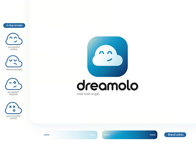 D+⛅️= Logo design for Dreamolo app ali zamani app brand colors branding corporate identity design dreamolo emoji flat gradient graphicdesign illustration logo minimal typography