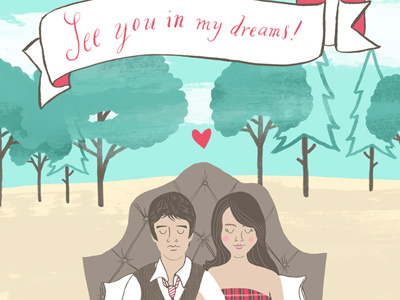 Custom couple's portrait 2 illustration portrait typography