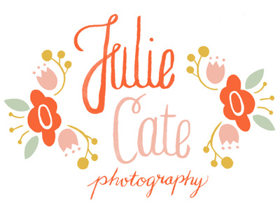 Julie Cate Photography logo illustration logo typography