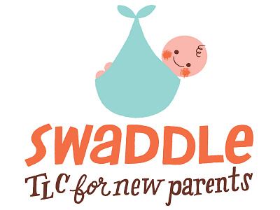 Swaddle final logo baby branding illustration logo parents swaddle typography