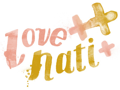 Love nati logo illustration logo typography