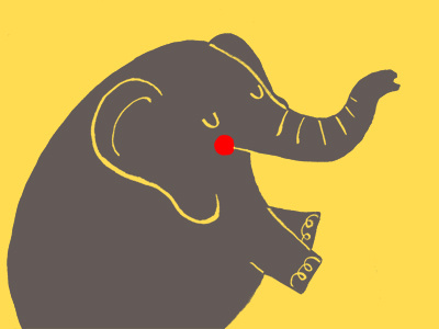 Baby elephant elephant illustration yellow
