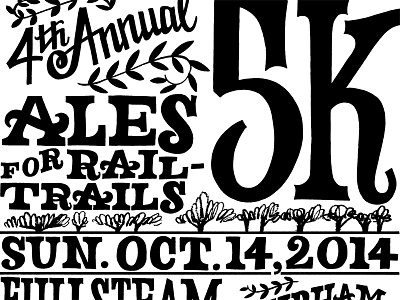 Ales for Rail-Trails 5K poster