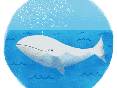 Whale of a tale illustration ocean sea water whale