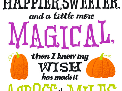 Magical March Halloween halloween illustration pumpkins typography