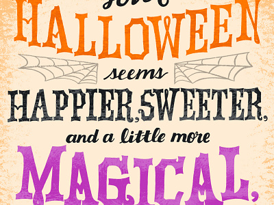 Magical March Halloween cobwebs halloween illustration typography