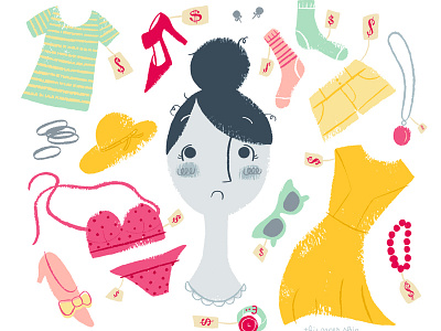 Verily June article character clothing editorial girl illustration shopping verily