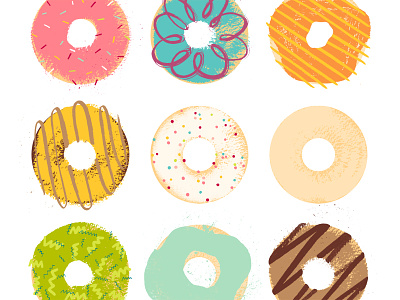 Go Nuts for Donuts donuts doughnuts icing illustration national donut day sprinkles