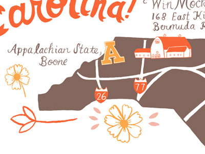 NC wedding map