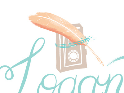 SLogan photographer + writer camera feather illustration photography typography writing