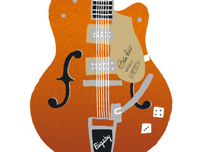 All I want is a Gretsch for Christmas gretsch guitar illustration