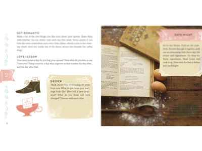 Happy Happy Love banners book cooking illustration layout photography typography