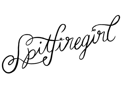 Spitfiregirl hand lettering illustration logo typography