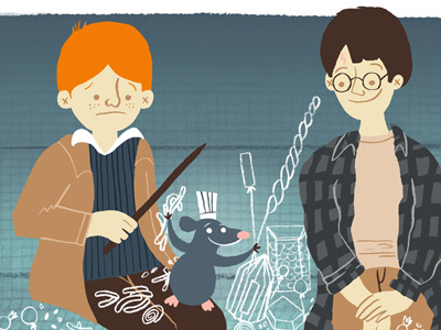 Harry, Ron, and Remy candy disney harry potter hogwarts express illustration pixar ratatouille ron weasley