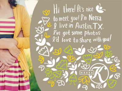 Nessa K Photography banner blog floral illustration pattern photography typography