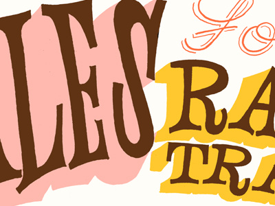 Ales for Rail-trails type 5k illustration marathon poster race typography
