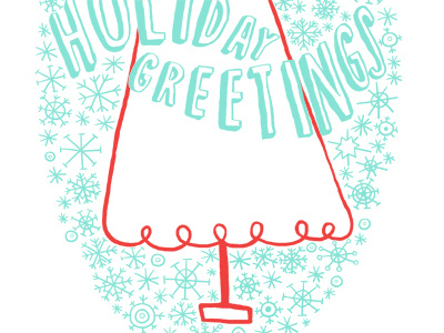 Holiday Greetings! christmas holidays snowflakes tree typography