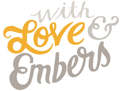 With Love & Embers logo typography