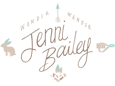 Jenni Bailey logo final arrow bunny camera fire illustration logo photography rabbit typography