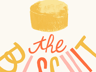 The Biscuit baby announcement biscuit illustration typography