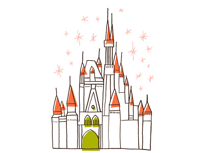 Magical castle castle christmas disney illustration magical whimsical