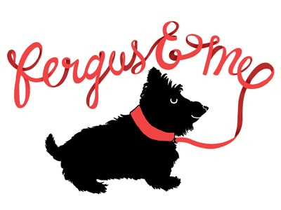 Fergus & Me Final dog illustration typography