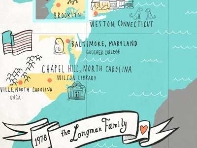 A Family Map illustration map