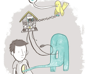 Birdhouse in your soul illustration