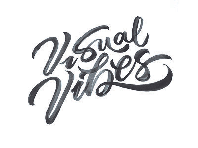 Visual Vibes ahjoboy brush calligraphy lettering script