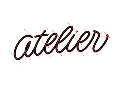 atelier ahjoboy beizer calligraphy curves handlettering script vector