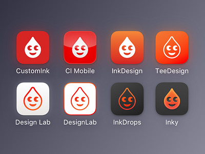 CustomInk Icon Exploration apple icons diffuse shadow drop icons ink ios ios icons mobile skeuomorphism