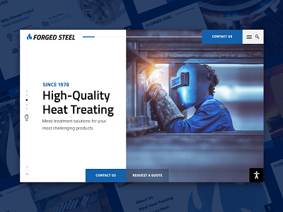 Steel Treating Website Design design ux web