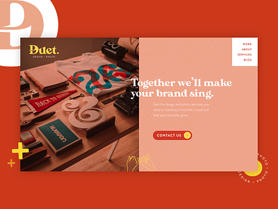 Duet. - Agency Site Design branding design homepage homepage design illustration minimal portfolio ux vector web