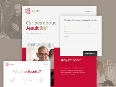 Becomeajesuit.org - Website Design bold design flat homepage design minimal portfolio typography ux vector web