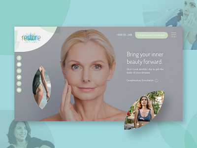 Plastic Surgery Homepage Design design flat homepage design minimal portfolio ui ux vector web website