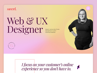 Freelance Portfolio Homepage Design branding design portfolio ux vector web
