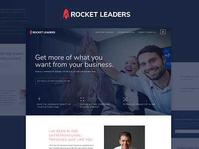 Updated Logo + Website - Rocket Leaders branding design logo minimal portfolio ui ux vector web