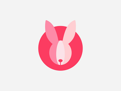 A new project logo mark brand branding logo mark pink rabbit