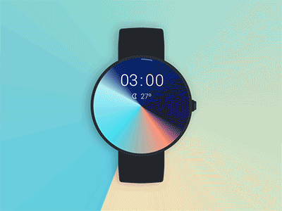 Sky - Android Watch Face android wear app cloud gradient rain sky sun watch watch face