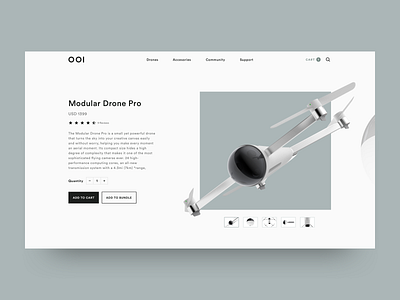 001 Drone Concept concept drone e commerce hero landing online store ui ux website