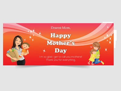 MOTHERS DAY BEAUTIFUL AMAZING ROMANTIC SOCIAL MEDIA COVER DESIGN beuty design illustration mothers day special stylish typography vector