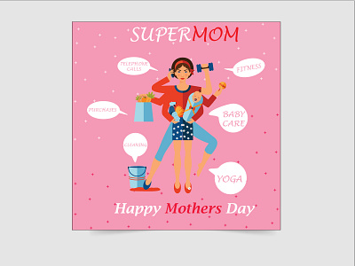 MOTHERS DAY BEAUTIFUL AMAZING ROMANTIC SOCIAL MEDIA POST DESIGN beuty brand design illustration mothers day socialmedia special stylish typography vector