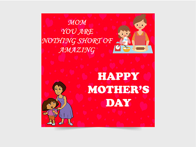MOTHERS DAY SOCIAL MEDIA POST beuty concept design illustration mothers day special stylish typography vector