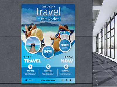 Creative modern unique travel poster design beuty brand branding business concept design illustration special stylish typography vector