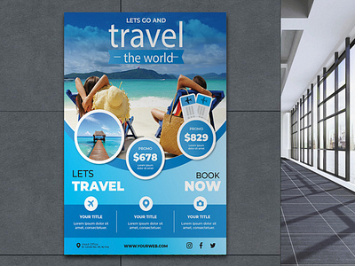 Creative modern unique travel poster design