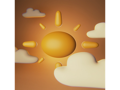Sol capa 3d 3d art blender brazil design eevee model modeling sun sunny warm